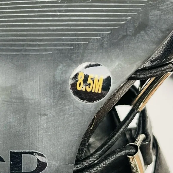 Gianni Bini Gladiator Heels Strappy Sandals Black Leather Women's - Picture 12 of 13